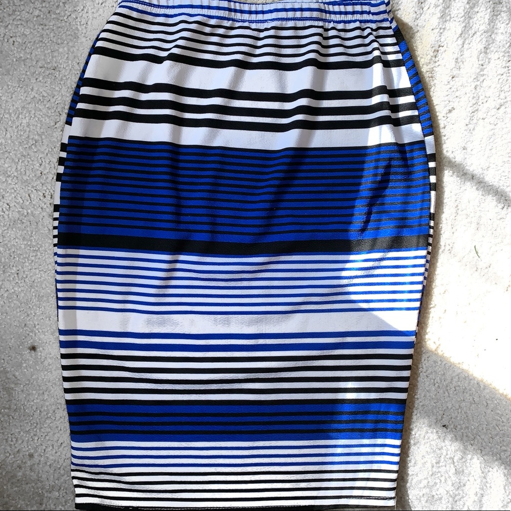 Striped Pencil Skirt